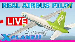 Real Airbus Pilot Flies the Boeing 757 Live! Grenoble to Cardiff FF 757