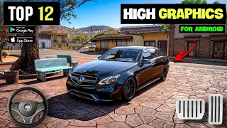 Top 12 😱 OPEN WORLD Car Games Like Forza Horizon For Android | HIGH GRAPHICS