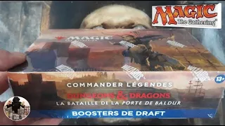 Ouverture d'une boîte de 24 boosters de draft Commander Légendes, la bataille de la porte de Baldur