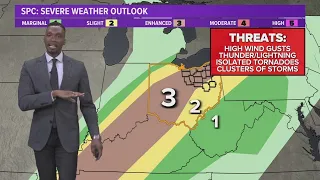 Cleveland weather: Warm weather today brings possibility of strong storms tonight in Northeast Ohio