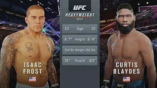 Isaac Frost Vs. Curtis Blaydes : UFC 4 Gameplay (Legendary Difficulty) (AI Vs AI) (PS5)