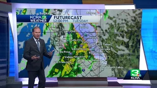 Rain and Snow for Northern California Tuesday