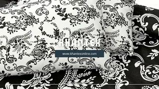 Black-white Floral Cotton Printed Bedsheet Set