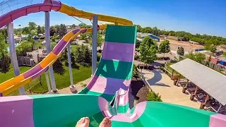 Boomerango Water Slide "Big Boa Falls" POV | Zoombezi Bay