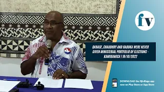 Qarase, Chaudhry and Rabuka were never given ministerial portfolio of elections - Kamikamica