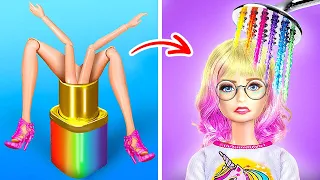 BARBIE É UMA NERD 🤓 Transformação Extrema de Bonecas 💝 Gadgets e Truques por Yay Time