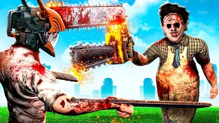 CHAINSAW MAN vs LEATHER FACE In GTA 5