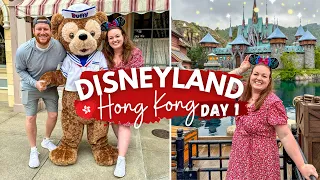 HONG KONG DISNEYLAND VLOG! 🏰 DAY 1 🇭🇰 World of Frozen, Snacks, Fireworks & Explorers Lodge Hotel 🎆