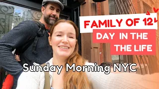 Family of 12 in NYC ❤️🗽Day in the Life 🤍 Sunday on our way to church 🙌🏼