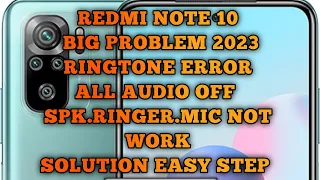 REDMI NOTE 10 ringtone error ALL AUDIO OFF ringer speaker mic not working EASY STEP Solution ✅#short