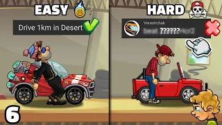 5 EASY to HARD Tasks in HCR2 #6 😯 Can I Complete Your Challenge? 😵 Hill climb racing 2