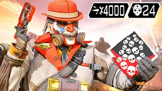 CAUSTIC 24 KILLS & 4000 DMG WAS ABSOLUTELY EPIC (Apex Legends Gameplay)