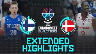 Finland 🇫🇮 vs Denmark 🇩🇰 | Extended Highlights | FIBA EuroBasket 2025 Qualifiers