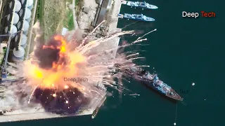 Terrifying Moment! Ukrainian Troops Successfully Attack Russian Black Sea Fleet Command Post
