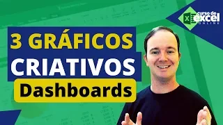 3 GRÁFICOS CRIATIVOS usados em DASHBOARDS e INFOGRÁFICOS  no EXCEL