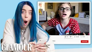 Billie Eilish Watches Fan Covers on YouTube | Glamour