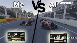 How Much FASTER IS THE AI ON STRAIGHT LINE | Comparison F1 22