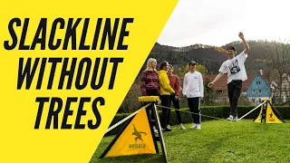 HOW TO INSTALL A SLACKLINE WITHOUT TREES ?