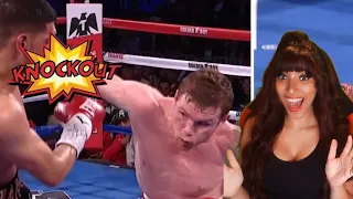 UFC Fan REACTS Seven Minutes Of Canelo's Biggest Hits & KOs