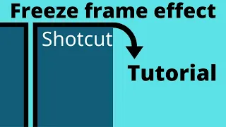 Shotcut FREEZE FRAME tutorial