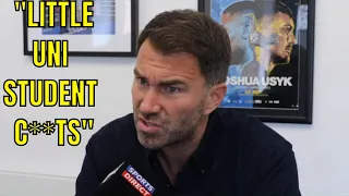 WOW! FUMING EDDIE HEARN FINALLY BREAKS SILENCE ON ANTHONY JOSHUA UNI STUDENT RAID!