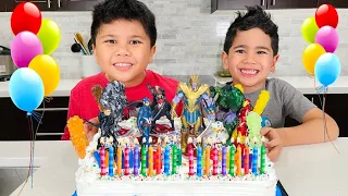 Troy and Izaak Happy Birthday Cake Toys Video Collection TBTFUNTV