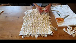Making a washable  snuffle mat dog toy