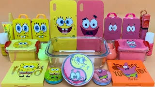 Spongebob vs Patrickstar Slime| MixingMakeup,Eyeshadow,Glitter,Clay Into Slime💝Satisfying Slime