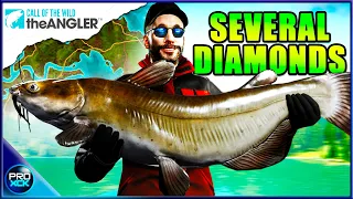 I Got 9 Diamonds on these CRAZY Hotspots! (Get the Catfish) - Call of the Wild theAngler