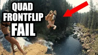 WORLD'S BEST CLIFF JUMPERS!!! Quads & Triple Flips Off Massive Waterfall!!!