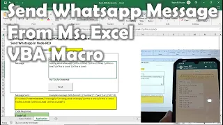 Send Whatsapp Message from Ms. Excel VBA Macro