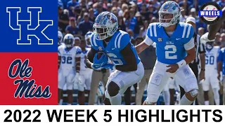 #7 Kentucky vs #14 Ole Miss Highlights | College Football Week 5 | 2022 College Football Highlights