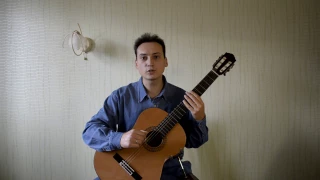 Lesson 11 Classical Guitar "Full Barre" Tarrega Study C-dur Sheet music Eng Subs ноты в описании