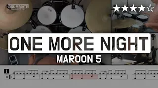 [Lv.15] One More Night - Maroon 5  (★★★★☆) Pop Drum Cover (Score, Lessons, Tutorial) | DRUMMATE