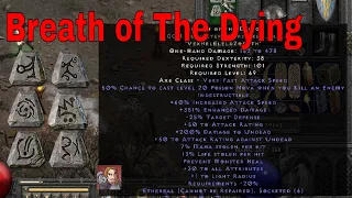 Diablo II Resurrected Rune Words - Breath Of The Dying (Vex Hel El Eld Zod Eth)