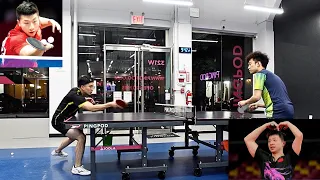 Training with Kai Zhang USA National Team Member (Ma Long's Forehand and Serve Technique) Pt 3