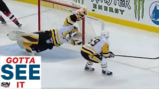 GOTTA SEE IT: Casey DeSmith Makes Ridiculous Diving Save With His Blocker