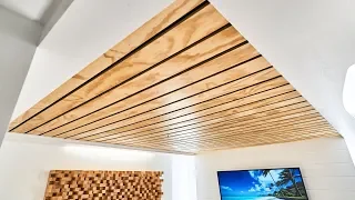 How To Make A Wood Slat Ceiling