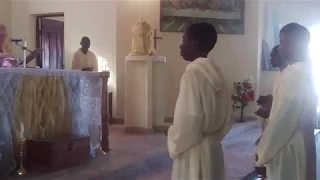 Rev. Fr. Michael Murphy celebrates Mass in Tiv