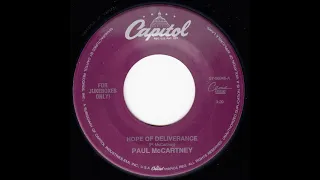 HOPE OF DELIVERANCE(SINGLE VERSION)(PAUL McCARTNEY) 7" VINYL 1992