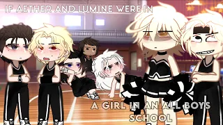 If aether and lumine were in “a girl in an all boys school” 😓🏫 [] lazy & pls jus read desc