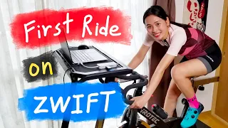 Her first time on ZWIFT!