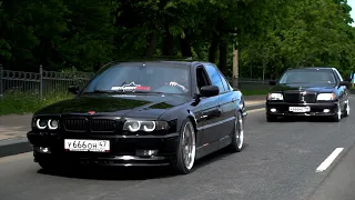 Первый раз выставили свои тачки на фестивале. BMW E38, Mercedes W140, Audi S8. Roadside Picnic Fest.