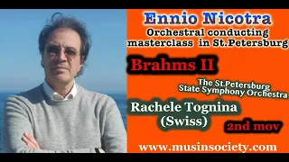 Ennio Nicotra conducting masterclass Brahms II 2nd mov (Rachele Tognina Suisse)