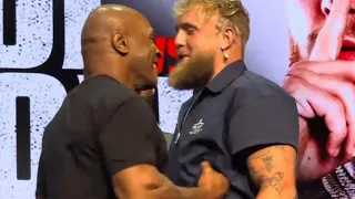 Mike Tyson PUNCHES Jake Paul in the GUT and LAUGHS AT HIM during FACE OFF