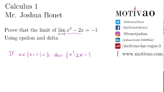 Calculus 1 | Epsilon and Delta | Example Cube Polynomial