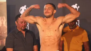 MICHAEL MCKISON GETS PUSHED BY VERGIL ORTIZ'S REPLACEMENT DURING HEATED WEIGH IN & FACE OFF