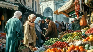 🇲🇦 MARRAKECH WALKING TOUR, MOROCCO STREET FOOD, IMMERSE YOURSELF IN THE ENCHANTING OLD CITY, 4K HDR