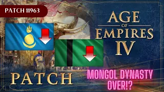 Age of Empires 4 - BALANCE PATCH!!! Is the Mongol Dynasty finally over?