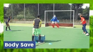 Goalkeeper Body Save Tutorial - Goalkeeper Technique | Hockey Heroes TV